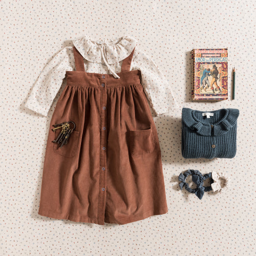 Grace Baby & Child Long Dress - Chestnut Corduroy - 4Y, 5Y, 6Y