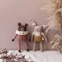 Load image into Gallery viewer, Main Sauvage Knitted Soft Toy - Teddy - Rose Pyjamas