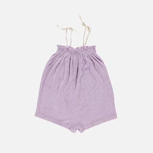 Liilu Terry Smocked Playsuit - Lavender - 4Y Last One