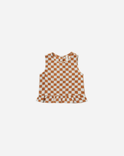 Load image into Gallery viewer, Rylee + Cru Oceanside Top - Rust Check - 4/5Y Last One