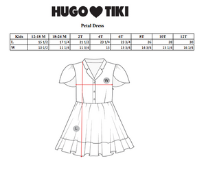 Hugo Loves Tiki Petal Sleeves Dress - Blue Rainbows - 18-24M Last One