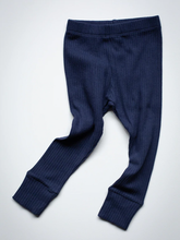 Load image into Gallery viewer, The Simple Folk The Ribbed Legging - Bronze, Indigo - 2/3Y, 3/4Y, 4/5Y