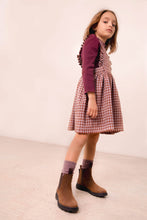 Load image into Gallery viewer, Mipounet Ruffle Vichy Pinafore - 4Y Last One