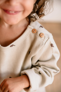 Studio Boheme Noe Sweatshirt - Artichoke Ecru/Artichoke Grey - 24M, 36M, 4Y, 6Y, 8Y