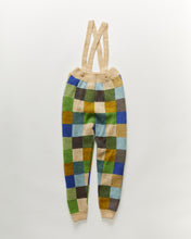 Load image into Gallery viewer, Oeuf Patchwork Suspender Pants - Bright Beige - 2/3Y, 3/4Y, 4/5Y, 5/6Y