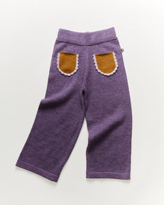 Oeuf Wide Leg Pants - Amethyst - 2/3Y, 3/4Y