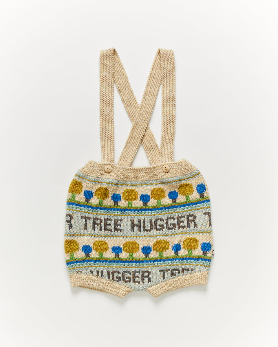 Oeuf Tree Hugger Suspender Shorts - 2/3Y, 3/4Y, 4/5Y, 5/6Y