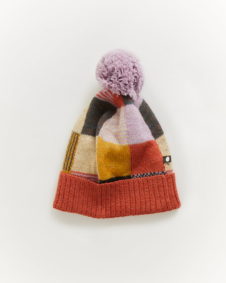 Oeuf Patchwork Beanie - Rose - S Last One