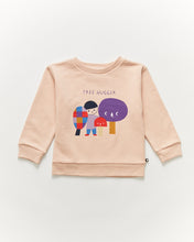 Load image into Gallery viewer, Oeuf Sweatshirt - Silver Peony/Tree Hugger - 2/3Y, 4/5Y