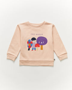 Oeuf Sweatshirt - Silver Peony/Tree Hugger - 2/3Y, 4/5Y