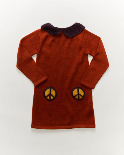 Oeuf Peace Pocket Dress - Sequoia - 1/2Y, 2/3Y, 3/4Y, 5/6Y