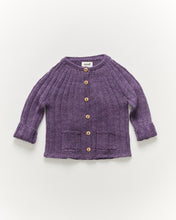 Load image into Gallery viewer, Oeuf Everyday Cardigan - Amethyst - 3/4Y, 4/5