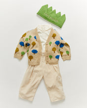 Load image into Gallery viewer, Oeuf Tree Motif Cardigan - Bright Beige - 3/4Y, 4/5Y