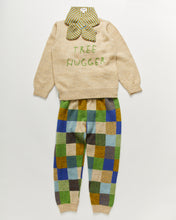 Load image into Gallery viewer, Oeuf Patchwork Suspender Pants - Bright Beige - 2/3Y, 3/4Y, 4/5Y, 5/6Y