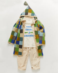 Oeuf Patchwork Hooded Coat - Bright Beige - 2/3Y, 3/4Y, 4/5Y, 5/6Y