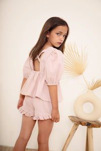 Mipounet Vichy Pink Short - 6Y Last one