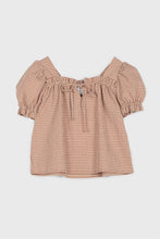 Load image into Gallery viewer, Mipounet Vichy Ruffle Blouse - 2Y, 4Y